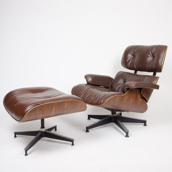 Eames Herman Miller Contura 670/671 Chair and Ottoman in Louis Vuitton  Fabric For Sale at 1stDibs