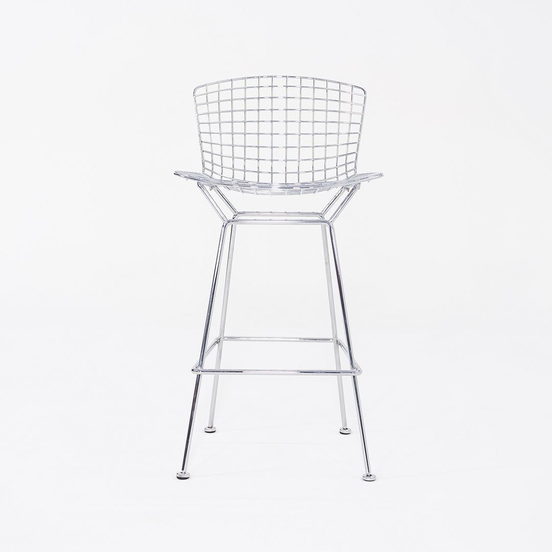 2010s Harry Bertoia for Knoll Bar Stool in Chrome 4x Available