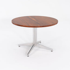 1960s Ward Bennett for Brickel Associates Rosewood and Aluminum Dining Table 42 inch