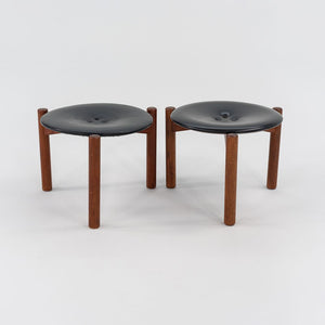 1950s Pair of Swedish Three Legged Stools by Uno & Osten Kristiansson for Luxus