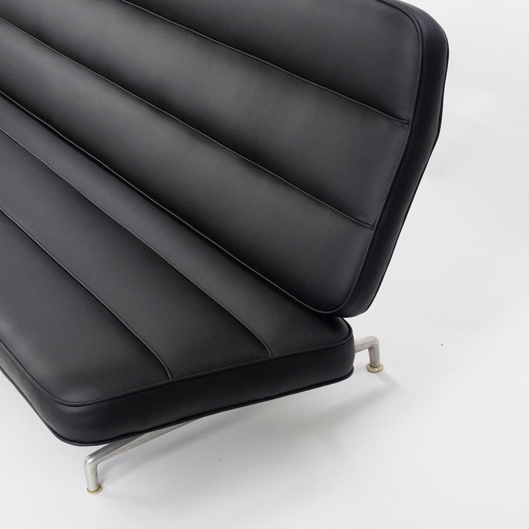 1964 Eames 3473 Sofa by Charles and Ray Eames for Herman Miller with Re-done Black Naugahyde