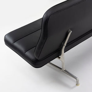 1964 Eames 3473 Sofa by Charles and Ray Eames for Herman Miller with Re-done Black Naugahyde