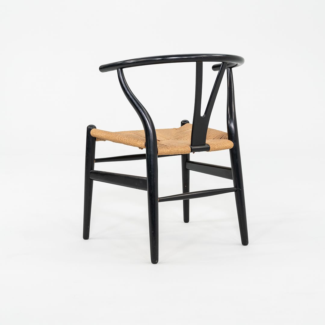 1960s Set of Six Hans Wegner for Carl Hansen & Son Wishbone Dining Chairs in Black