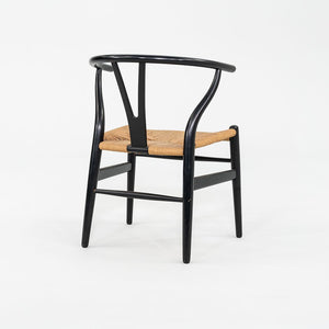 1960s Set of Six Hans Wegner for Carl Hansen & Son Wishbone Dining Chairs in Black