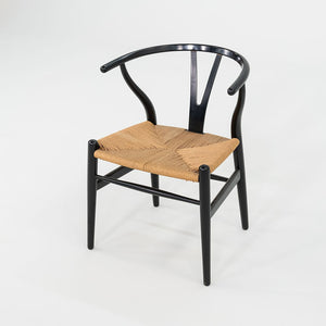 1960s Set of Six Hans Wegner for Carl Hansen & Son Wishbone Dining Chairs in Black