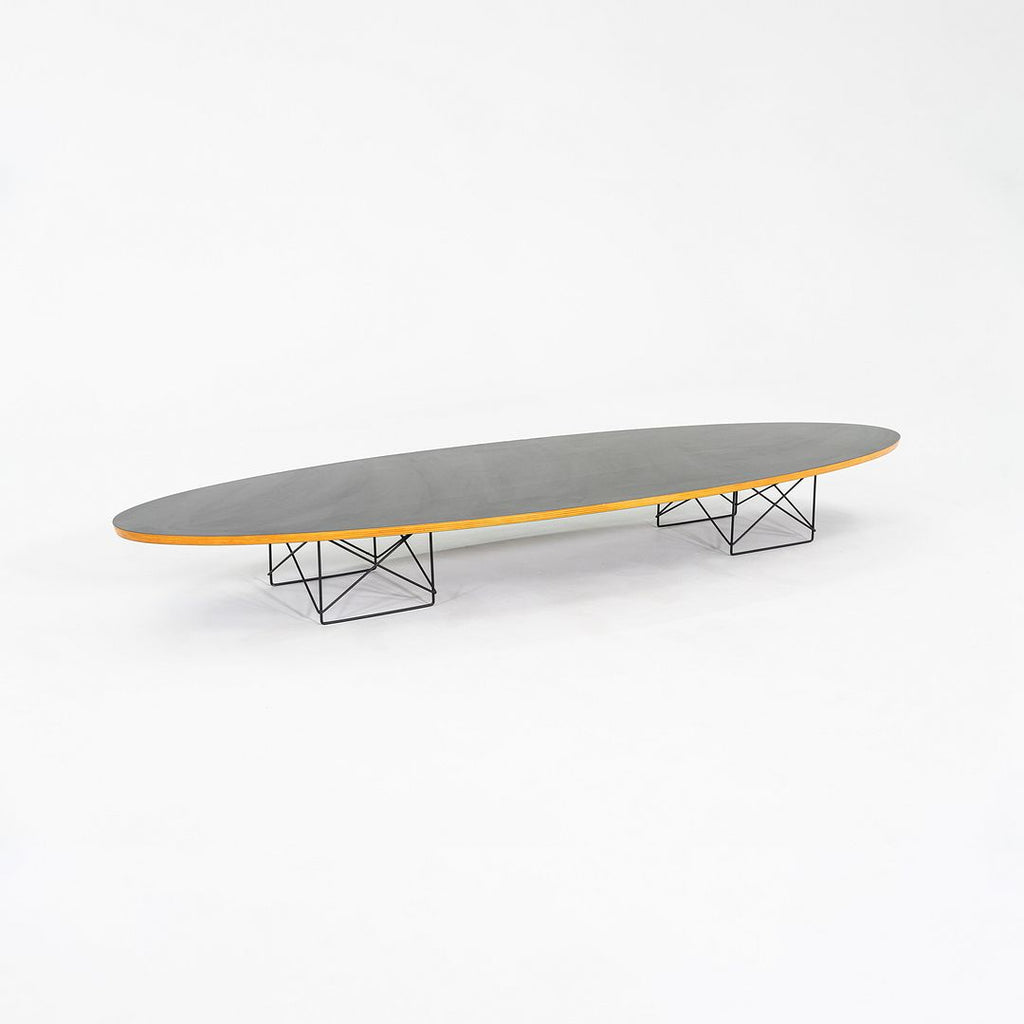 C. 1950s Herman Miller Eames ETR Surfboard Coffee Table in Black Laminate