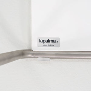 SOLD 2010s LaPalma Ueno White w/ Brushed Metal End Table by Takashi Shinozaki