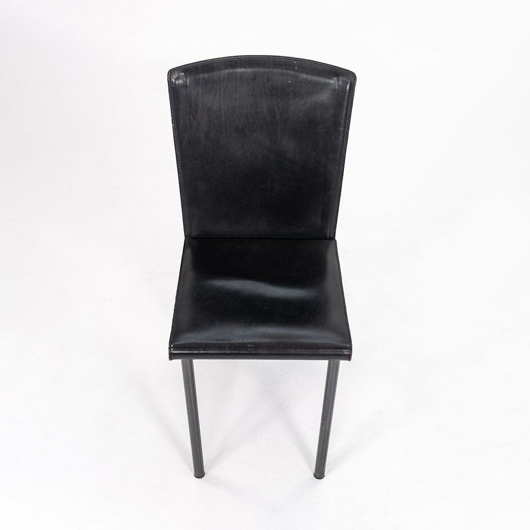 1987 Armida Dining Chair by Andrea Branzi for Zanotta Leather, Steel