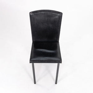 1987 Armida Dining Chair by Andrea Branzi for Zanotta Leather, Steel