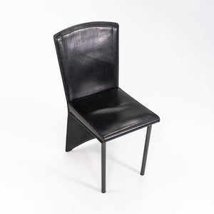 1987 Armida Dining Chair by Andrea Branzi for Zanotta Leather, Steel