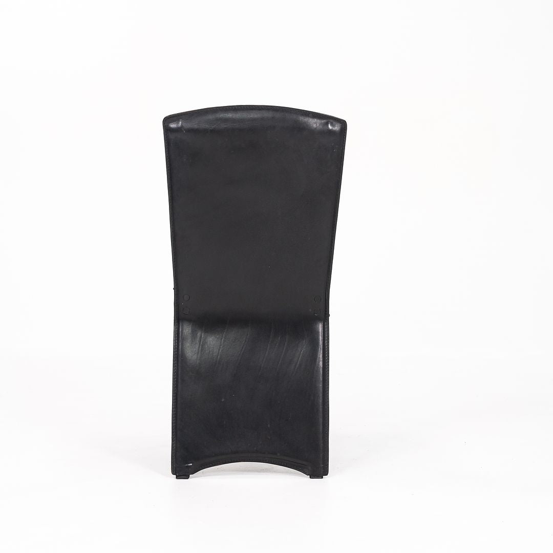 1987 Armida Dining Chair by Andrea Branzi for Zanotta Leather, Steel