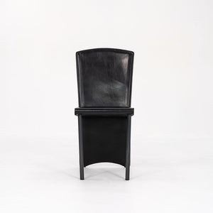 1987 Armida Dining Chair by Andrea Branzi for Zanotta Leather, Steel