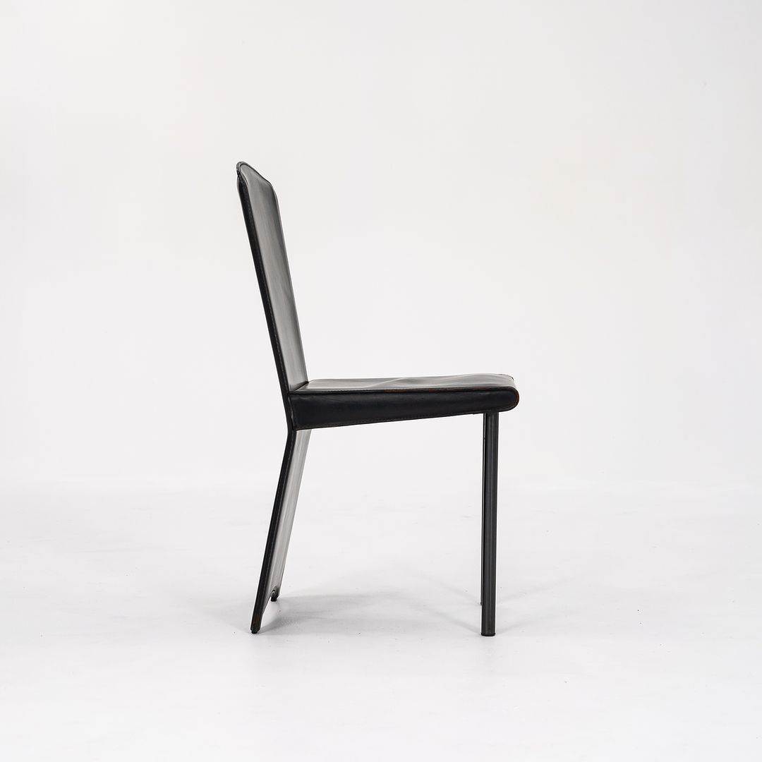 1987 Armida Dining Chair by Andrea Branzi for Zanotta Leather, Steel