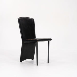 1987 Armida Dining Chair by Andrea Branzi for Zanotta Leather, Steel