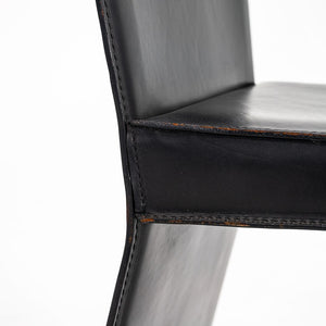 1987 Armida Dining Chair by Andrea Branzi for Zanotta Leather, Steel