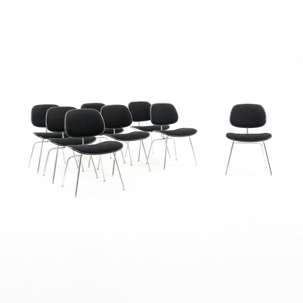 1970s Eames DCMU Dining / Side Chair by Charles and Ray Eames for Herman Miller in Black Fabric