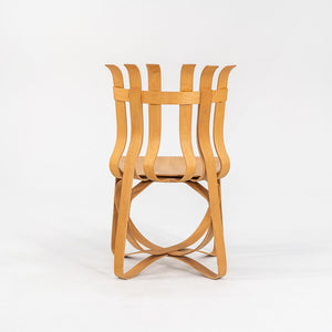 1990s Set of Six Hat Trick Dining Chairs, Model 91C, by Frank Gehry for Knoll in Bent Maple