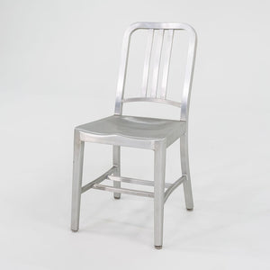 2010s 1006 Navy Dining / Side Chair by Emeco in Brushed Aluminum 19x Available