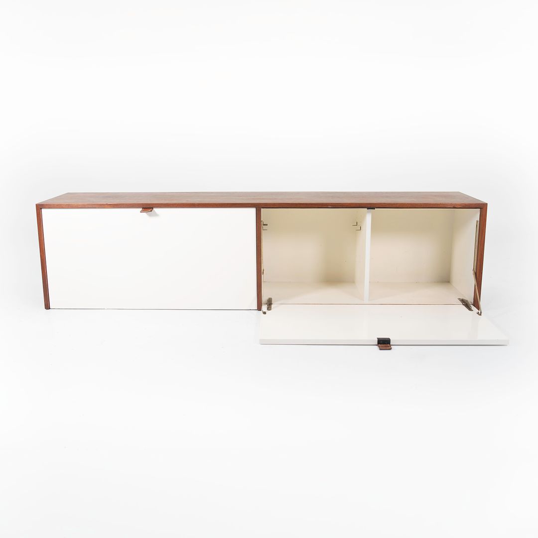 1960s Model 121 W-1 Hanging Cabinet by Florence Knoll for Knoll Steel, Walnut, Lacquer, Plastic