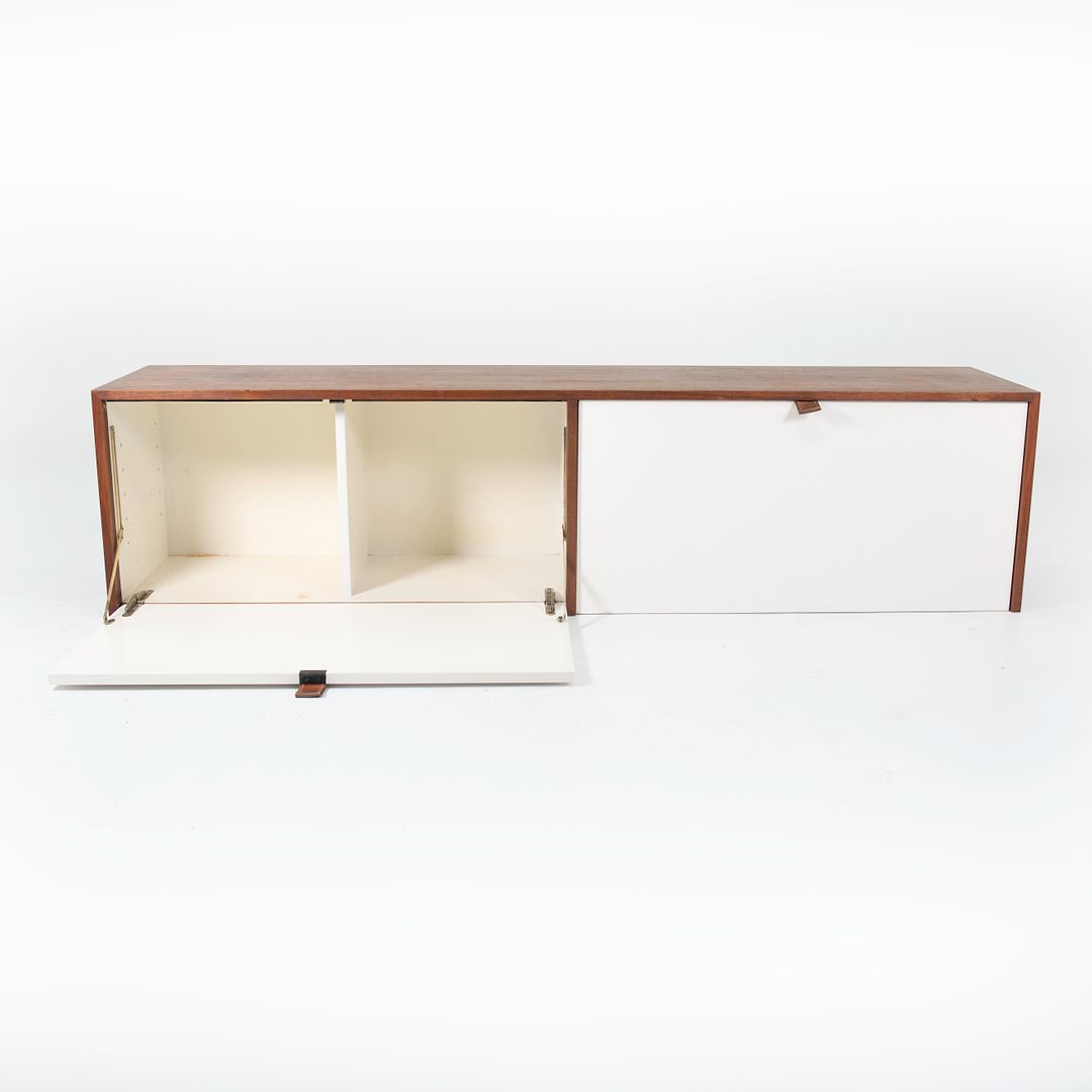 1960s Model 121 W-1 Hanging Cabinet by Florence Knoll for Knoll Steel, Walnut, Lacquer, Plastic