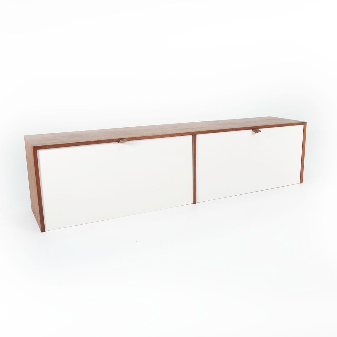 1960s Model 121 W-1 Hanging Cabinet by Florence Knoll for Knoll Steel, Walnut, Lacquer, Plastic