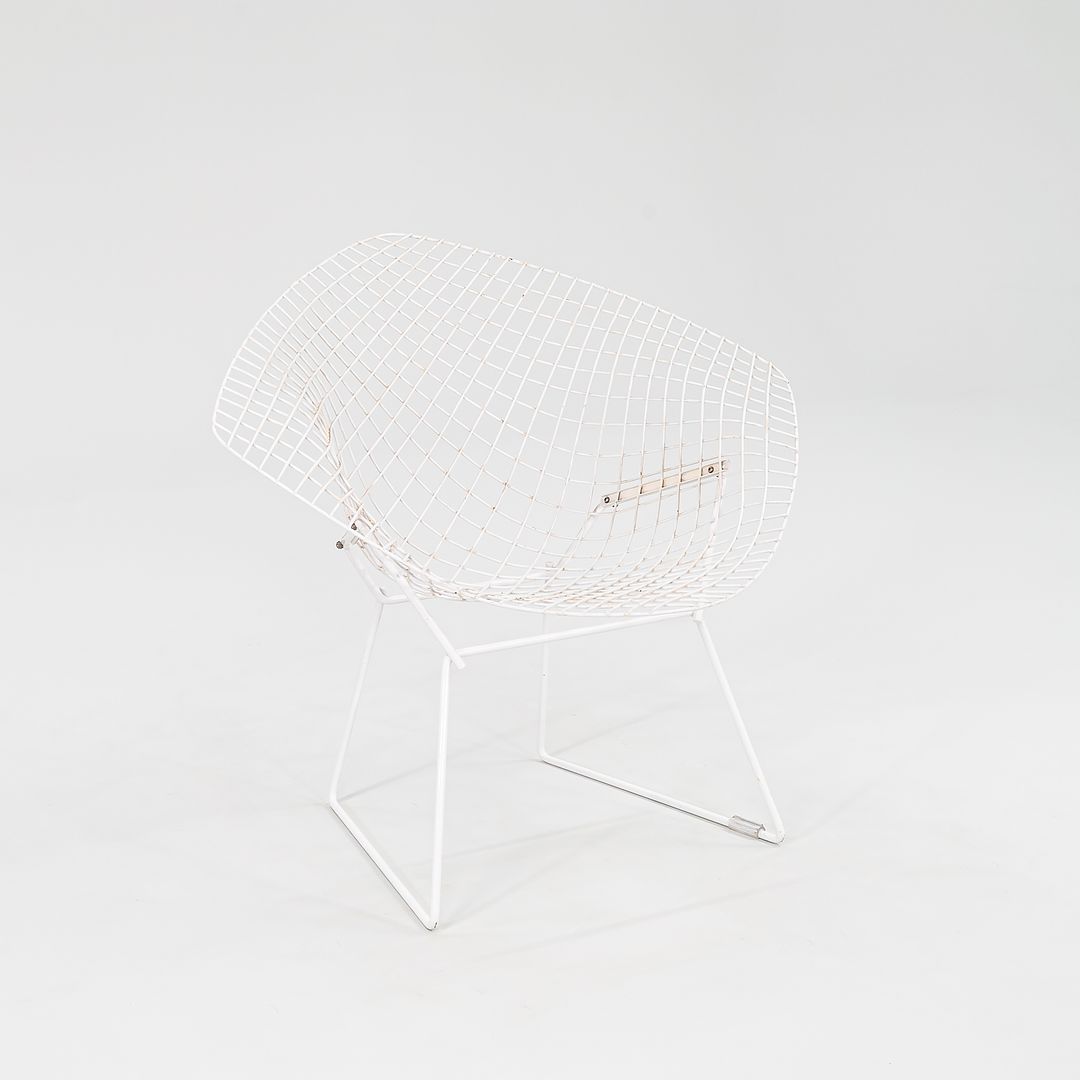 1980s Bertoia Diamond Chair, Model 421 by Harry Bertoia for Knoll Steel, Powdercoat, Plastic