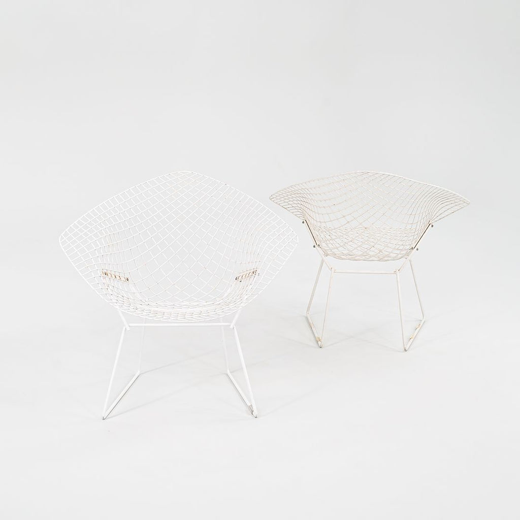 1980s Bertoia Diamond Chair, Model 421 by Harry Bertoia for Knoll Steel, Powdercoat, Plastic