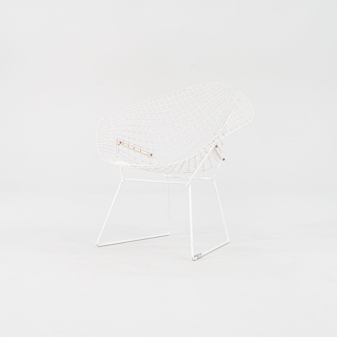 1980s Bertoia Diamond Chair, Model 421 by Harry Bertoia for Knoll Steel, Powdercoat, Plastic