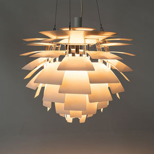 1970s Poul Henningsen for Louis Poulsen Large Artichoke Pendant Lamp in White