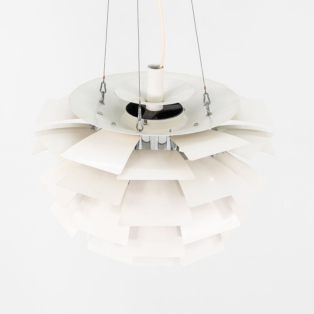 1970s Poul Henningsen for Louis Poulsen Large Artichoke Pendant Lamp in White