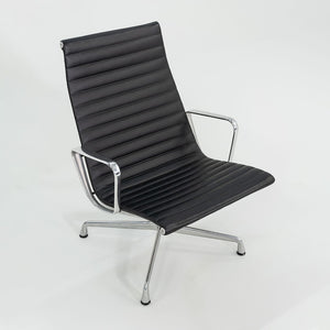 2012 Herman Miller Eames Aluminum Group Black Leather Lounge Chair 6x Available