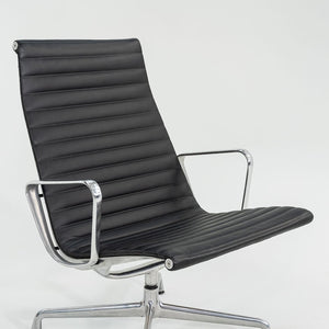 2012 Herman Miller Eames Aluminum Group Black Leather Lounge Chair 6x Available