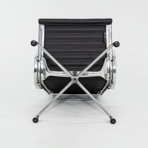 2012 Herman Miller Eames Aluminum Group Black Leather Lounge Chair 6x Available