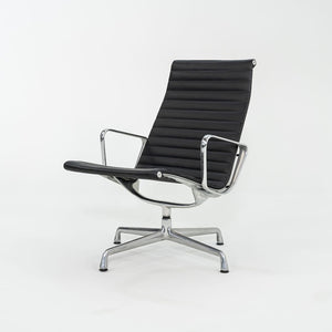 2012 Herman Miller Eames Aluminum Group Black Leather Lounge Chair 6x Available