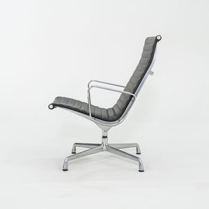 2012 Herman Miller Eames Aluminum Group Black Leather Lounge Chair 6x Available