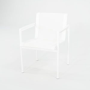 2022 Set of Six Richard Schultz for Knoll 1966 Collection Dining Arm Chairs with White Aluminum Frames