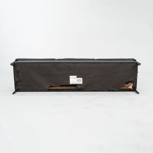 1993 Leather Three Seat Bench by Metropolitan Furniture in Black Leather