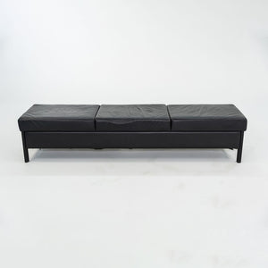 1993 Leather Three Seat Bench by Metropolitan Furniture in Black Leather