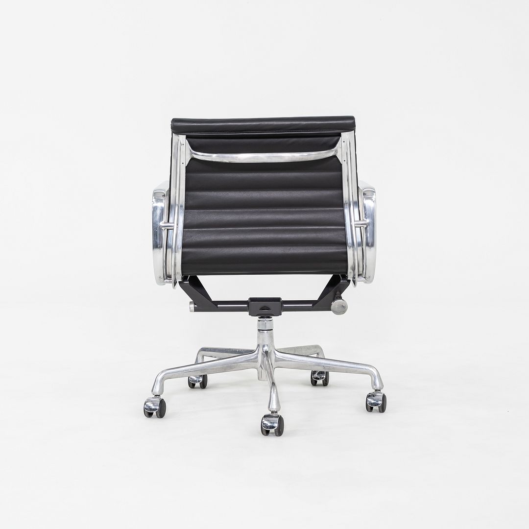 2010s Herman Miller Eames Aluminum Group Management Desk Chair in Black Leather 3x Available