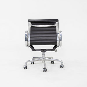 2010s Herman Miller Eames Aluminum Group Management Desk Chair in Black Leather 3x Available