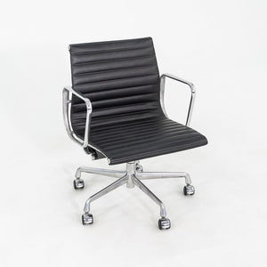 2010s Herman Miller Eames Aluminum Group Management Desk Chair in Black Leather 3x Available