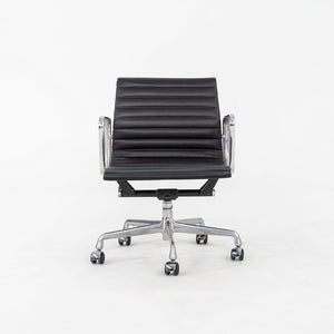 2010s Herman Miller Eames Aluminum Group Management Desk Chair in Black Leather 3x Available