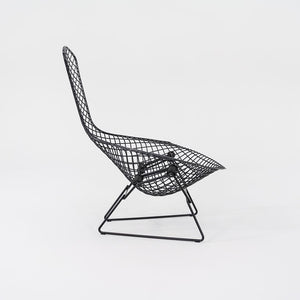 2010s 423LU Bertoia Bird Chair and 424YU Bertoia Ottoman by Harry Bertoia for Knoll in Black 2x Sets Available