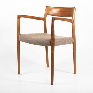 2018 Model 57 Armchair by Niels Otto Moller for J.L. Mollers Mobelfabrik in Walnut and Fabric