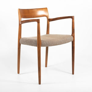 2018 Model 57 Armchair by Niels Otto Moller for J.L. Mollers Mobelfabrik in Walnut and Fabric