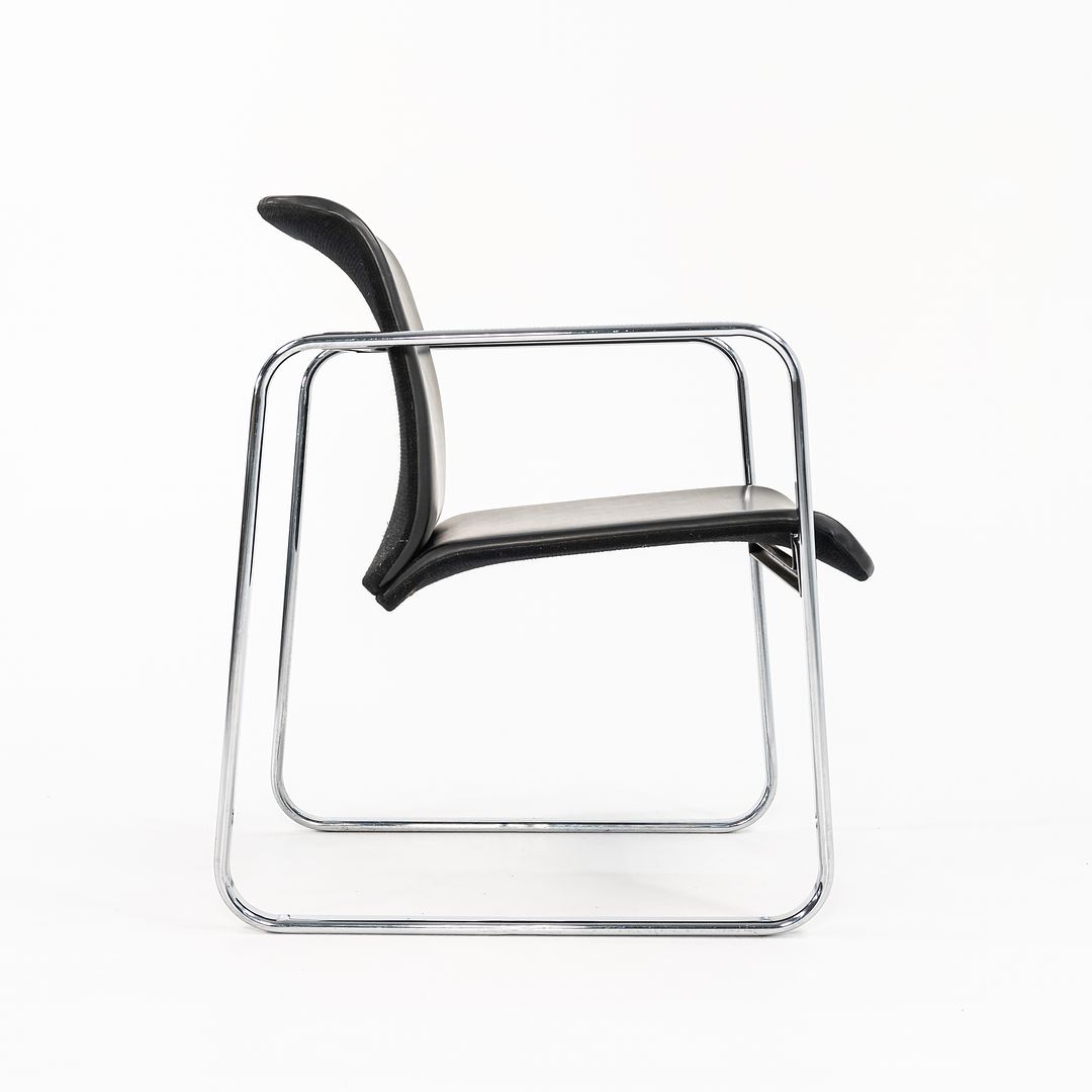 1970s Dining Arm Chair by Peter Protzman for Herman Miller in Black Vinyl