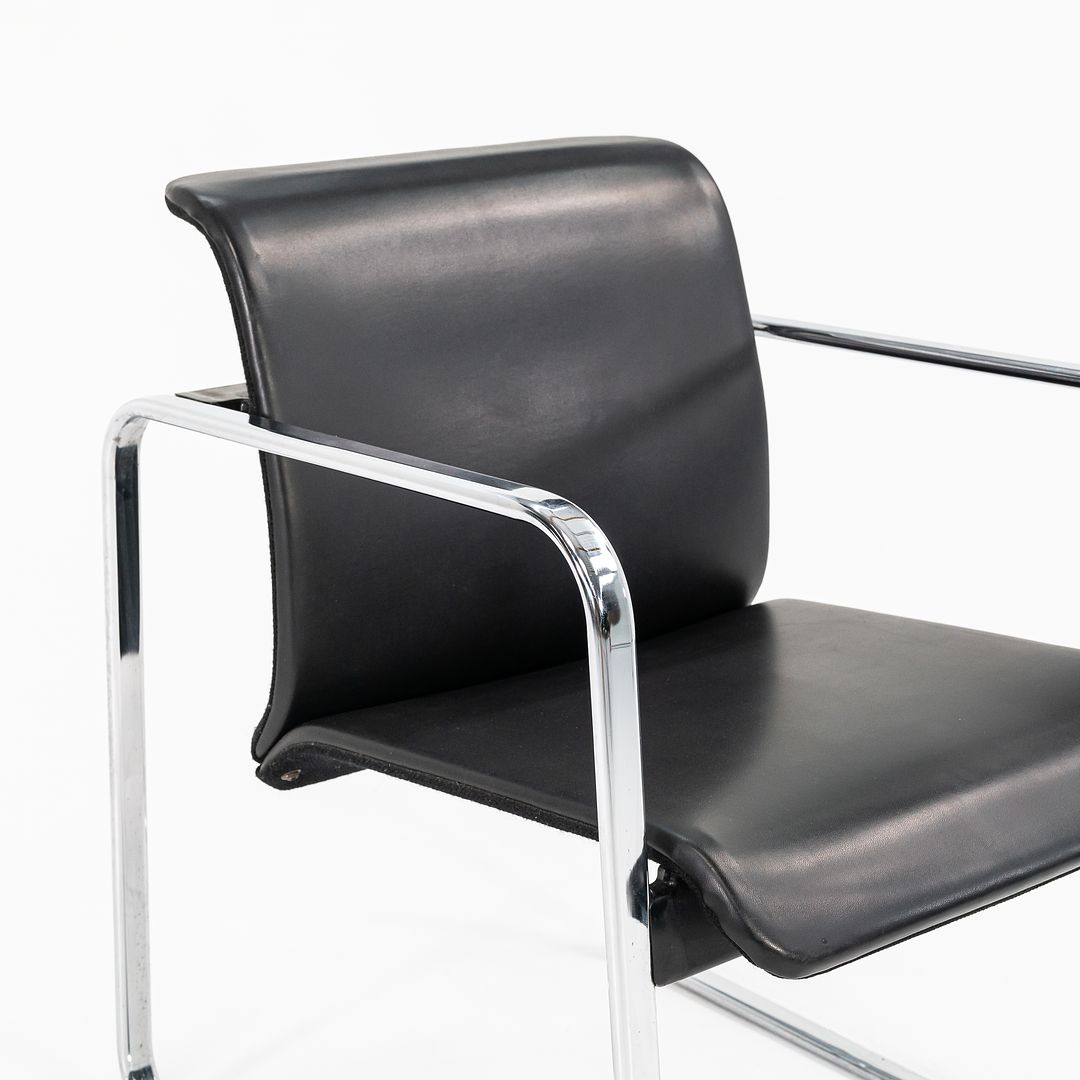 1970s Dining Arm Chair by Peter Protzman for Herman Miller in Black Vinyl