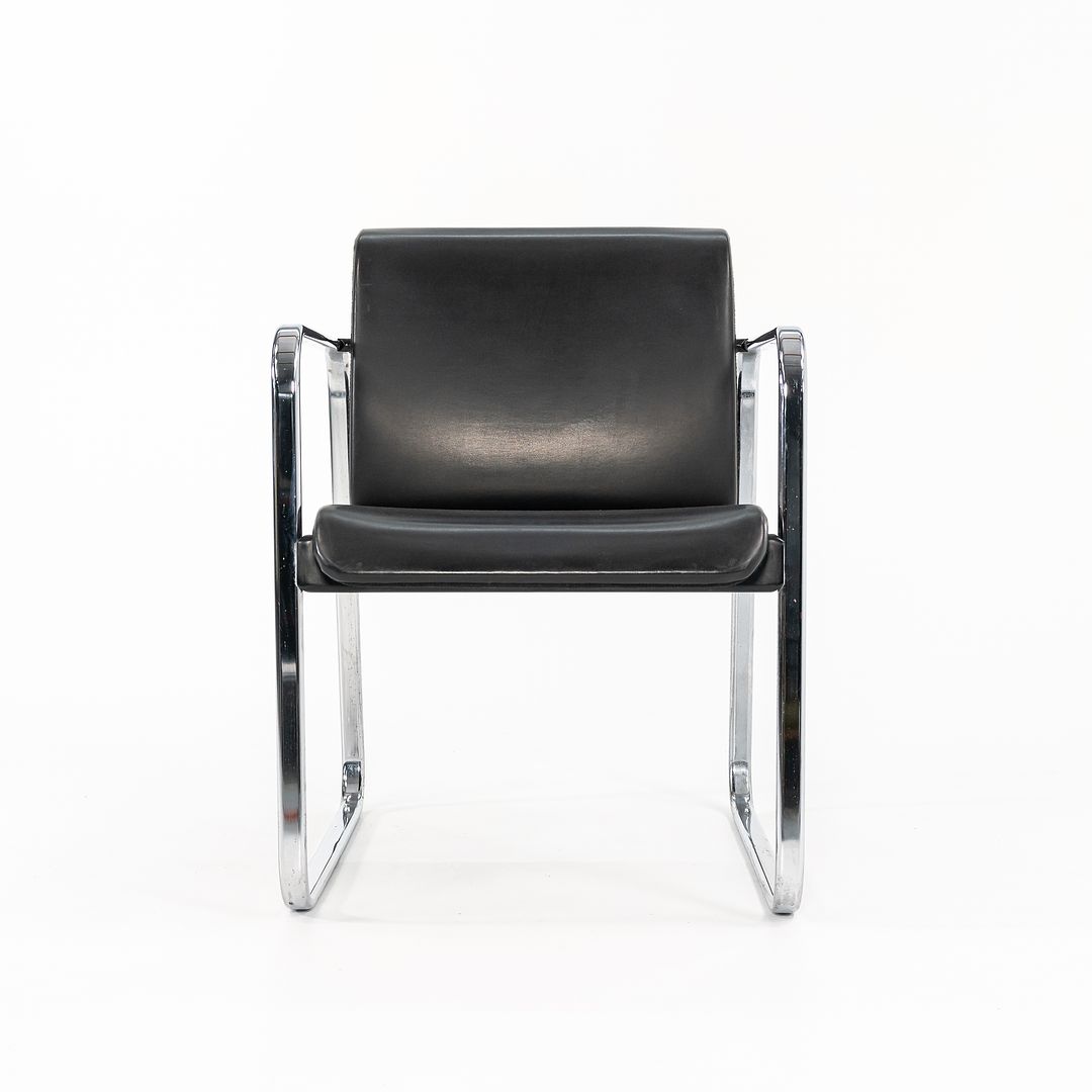 1970s Dining Arm Chair by Peter Protzman for Herman Miller in Black Vinyl