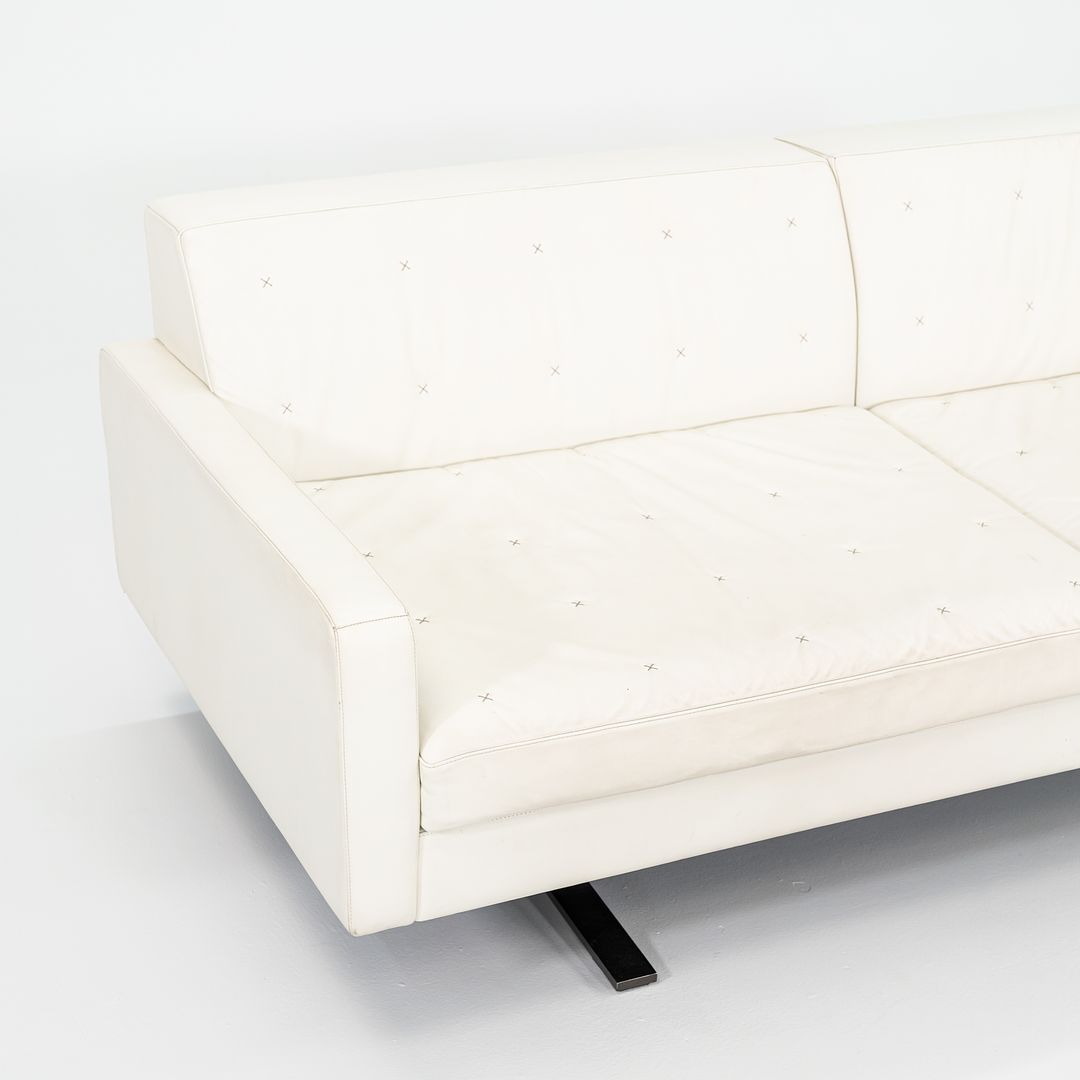 2013 Poltrona Frau Kennedee Two-Seater Sofa by Jean-Marie Massaud in White Leather 2X Available