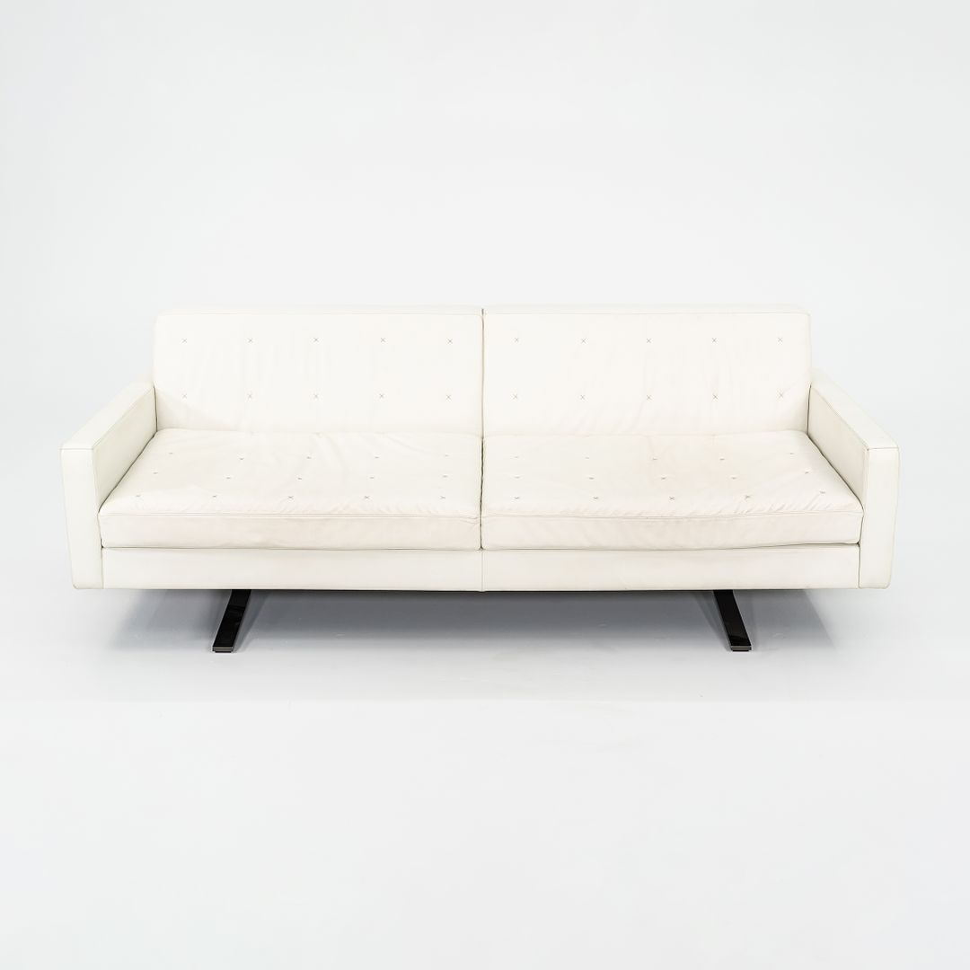 2013 Poltrona Frau Kennedee Two-Seater Sofa by Jean-Marie Massaud in White Leather 2X Available